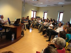 Una fotografia scattata durante la conferenza del Prof Coarelli tenuta sabato 22 giugno 2013 alla Biblioteca di Pomezia